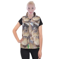 Close Up Mushroom Abstract Women s Button Up Vest by Fractalsandkaleidoscopes