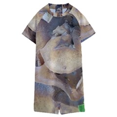 Close Up Mushroom Abstract Kids  Boyleg Half Suit Swimwear by Fractalsandkaleidoscopes