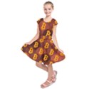 Cryptocurrency Bitcoin Digital Kids  Short Sleeve Dress View1