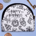 Christmas Seamless Pattern Doodle Style Horseshoe Style Canvas Pouch View2