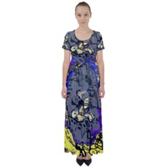 Motion And Emotion 1 1 High Waist Short Sleeve Maxi Dress