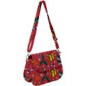 Colorful Funny Christmas Pattern Saddle Handbag View1