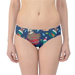 Funny Animal Christmas Pattern Hipster Bikini Bottoms