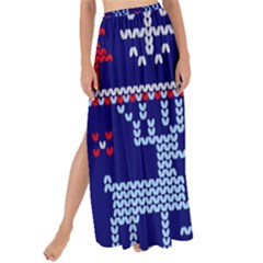 Knitted Christmas Pattern Maxi Chiffon Tie-up Sarong by Vaneshart