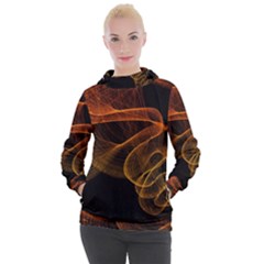 Circle Fractals Pattern Women s Hooded Pullover