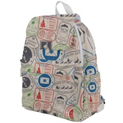 Christmas Postal Pattern Top Flap Backpack by Vaneshart