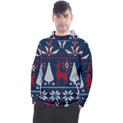 Knitted Christmas Pattern Men s Pullover Hoodie