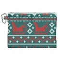 Beautiful Knitted Christmas Pattern Canvas Cosmetic Bag (XL) View1