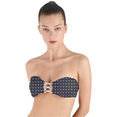 Chrix Pat Black Twist Bandeau Bikini Top