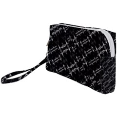 Black And White Ethnic Geometric Pattern Wristlet Pouch Bag (small) by dflcprintsclothing