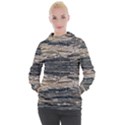 Surface Texture Print Women s Hooded Pullover View1