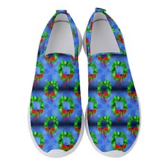 Christmas Wreath Women s Slip On Sneakers