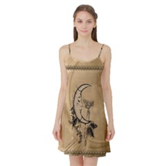 Deer On A Mooon Satin Night Slip by FantasyWorld7