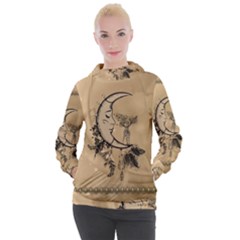 Deer On A Mooon Women s Hooded Pullover