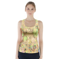 Flowers Color Colorful Watercolour Racer Back Sports Top by HermanTelo