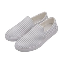 Aesthetic Black And White Grid Paper Imitation Women s Canvas Slip Ons by genx