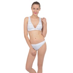 Aesthetic Black And White Grid Paper Imitation Classic Banded Bikini Set  by genx