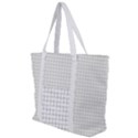 Aesthetic Black and White grid paper imitation Zip Up Canvas Bag View1