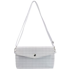 Aesthetic Black And White Grid Paper Imitation Removable Strap Clutch Bag by genx