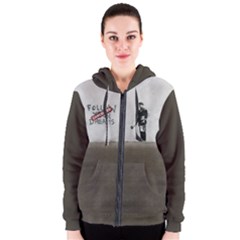 Banksy Graffiti Original Quote Follow Your Dreams Cancelled Cynical With Painter Women s Zipper Hoodie by snek