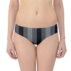 Pattern Bandes Gris/noir Hipster Bikini Bottoms