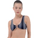 Pattern Bandes Gris/Noir Ring Detail Bikini Top View1