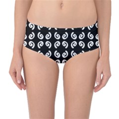 Pattern Formes Ronds Noir Mid-waist Bikini Bottoms by kcreatif