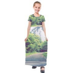 Photo Vue Sur Forêt  Kids  Short Sleeve Maxi Dress by kcreatif