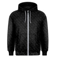 Pattern Abstrait Blanc/noir Men s Zipper Hoodie by kcreatif