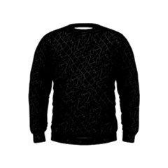 Pattern Abstrait Blanc/noir Kids  Sweatshirt by kcreatif