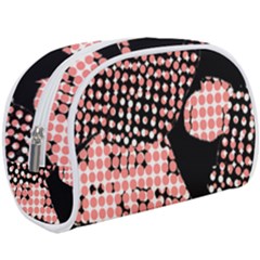 Abstrait Effet Formes Noir/rose Makeup Case (large) by kcreatif