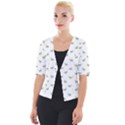 Iguana Sketchy Cartoon Style Drawing Pattern 2 Cropped Button Cardigan View1