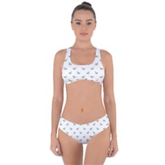 Iguana Sketchy Cartoon Style Drawing Pattern 2 Criss Cross Bikini Set by dflcprintsclothing