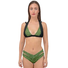 Groyper Pepe The Frog Original Meme Funny Kekistan Green Pattern Double Strap Halter Bikini Set by snek