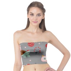 Funny Christmas Pattern Tube Top by Vaneshart