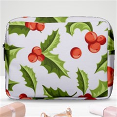 Christmas Holly Berry Seamless Pattern Make Up Pouch (large) by Vaneshart