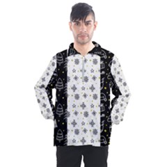 Black Golden Christmas Pattern Collection Men s Half Zip Pullover by Vaneshart