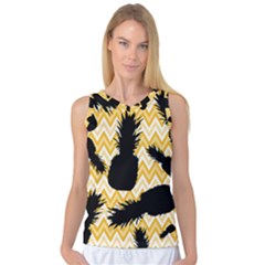 Ananas Chevrons Noir/jaune Women s Basketball Tank Top