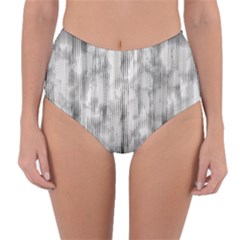 Abstrait Texture Gris/noir Reversible High-waist Bikini Bottoms by kcreatif