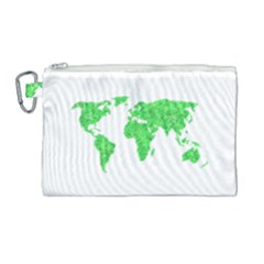 Environment Concept World Map Illustration Canvas Cosmetic Bag (large) by dflcprintsclothing