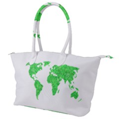 Environment Concept World Map Illustration Canvas Shoulder Bag