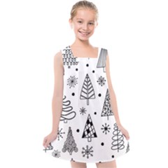 Seamless Pattern With Christmas Trees Kids  Cross Back Dress by Vaneshart