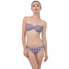 Df Donos Grid Classic Bandeau Bikini Set by deformigo