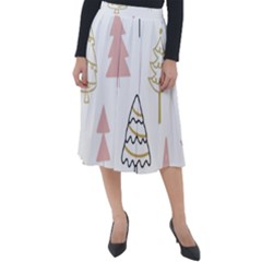 Christmas Pattern Classic Velour Midi Skirt  by Vaneshart