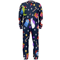 Colorful Funny Christmas Pattern Onepiece Jumpsuit (men)  by Vaneshart