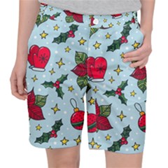 Colorful Funny Christmas Pattern Pocket Shorts by Vaneshart