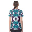 Teal and Plum Geometric Pattern Women s Sport Mesh Tee View2