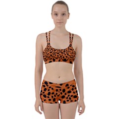 Orange Cheetah Animal Print Perfect Fit Gym Set by mccallacoulture