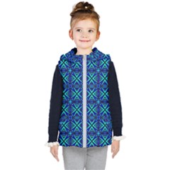 Abstract-q-8 Kids  Hooded Puffer Vest