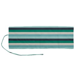 Stripey 14 Roll Up Canvas Pencil Holder (m) by anthromahe